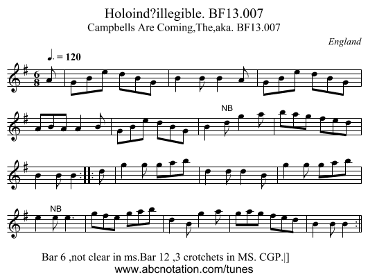 Holoind?illegible. BF13.007 - staff notation