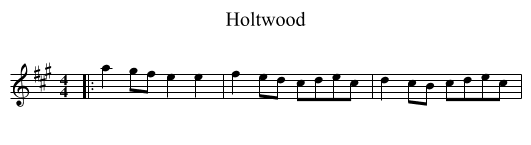 Holtwood - staff notation