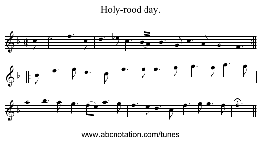 Holy-rood day. - staff notation