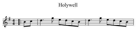 Holywell - staff notation