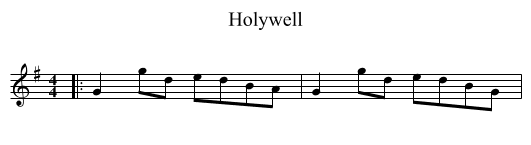 Holywell - staff notation