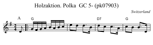 Holzaktion. Polka  GC 5- (pk07903) - staff notation
