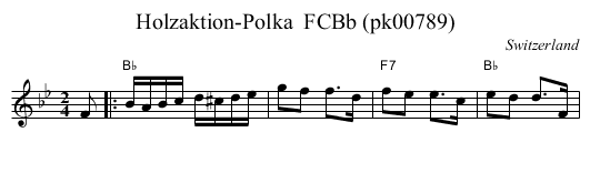 Holzaktion-Polka  FCBb (pk00789) - staff notation