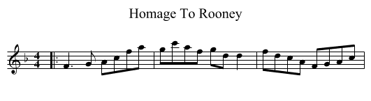 Homage To Rooney - staff notation