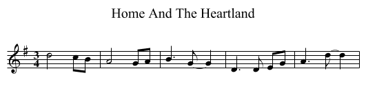Home And The Heartland - staff notation
