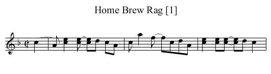 Home Brew Rag [1] - staff notation