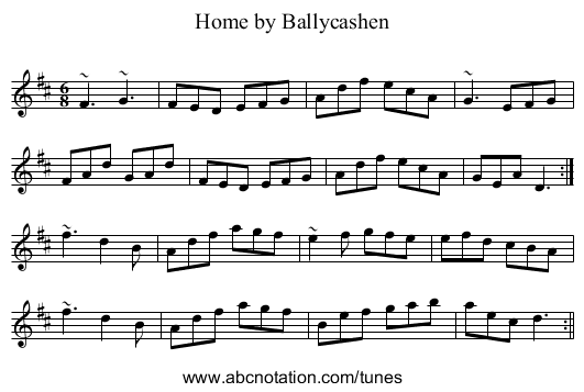 Home by Ballycashen - staff notation
