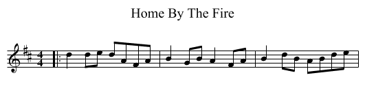 Home By The Fire - staff notation