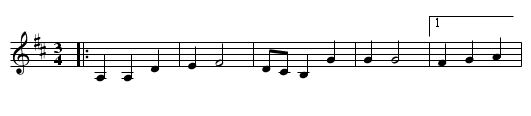 Home On The Range - staff notation