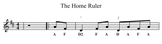Home Ruler, The - staff notation