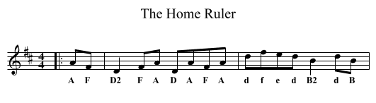 Home Ruler, The - staff notation