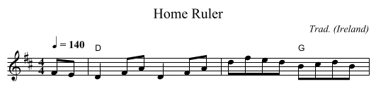 Home Ruler - staff notation