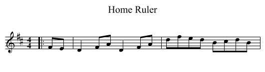Home Ruler - staff notation