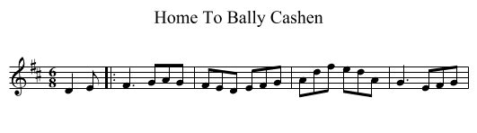 Home To Bally Cashen - staff notation