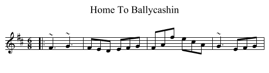Home To Ballycashin - staff notation