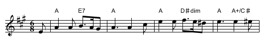 Home to Bon Accord - staff notation
