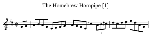 Homebrew Hornpipe [1], The - staff notation