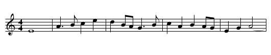 Homeless Wassail - staff notation