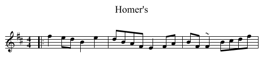 Homer's - staff notation