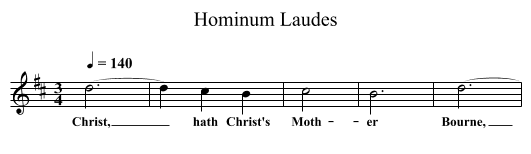 Hominum Laudes - staff notation