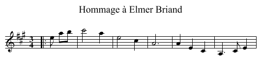 Hommage à Elmer Briand - staff notation