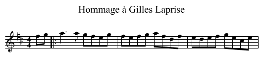 Hommage à Gilles Laprise - staff notation