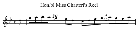 Hon.bl Miss Charteri's Reel - staff notation
