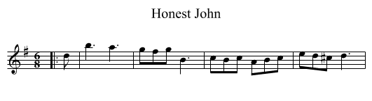 Honest John - staff notation