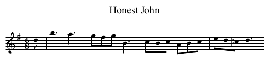 Honest John - staff notation