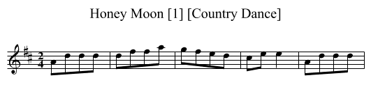 Honey Moon [1] [Country Dance] - staff notation