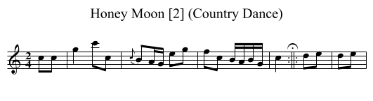 Honey Moon [2] (Country Dance) - staff notation