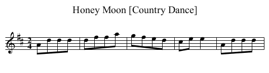 Honey Moon [Country Dance] - staff notation