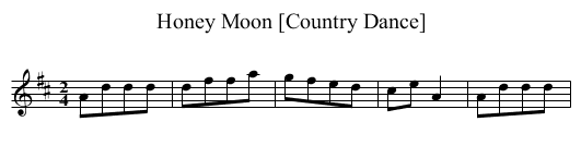 Honey Moon [Country Dance] - staff notation