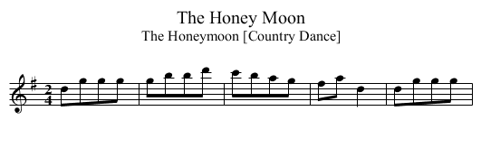 Honey Moon, The - staff notation