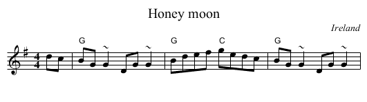 Honey moon - staff notation