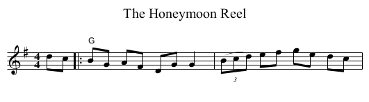 Honeymoon Reel, The  - staff notation