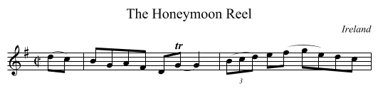 Honeymoon Reel, The  - staff notation