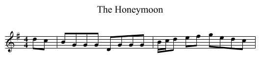 Honeymoon, The  - staff notation