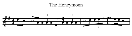 Honeymoon, The  - staff notation