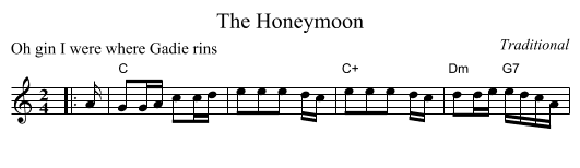 Honeymoon, The  - staff notation