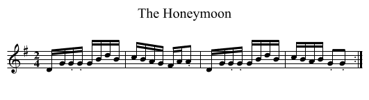 Honeymoon, The - staff notation