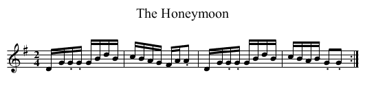 Honeymoon, The - staff notation