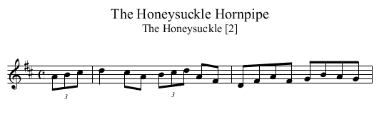 Honeysuckle Hornpipe, The - staff notation