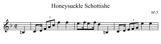 Honeysuckle Schottishe - staff notation