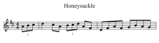 Honeysuckle - staff notation