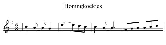 Honingkoekjes - staff notation