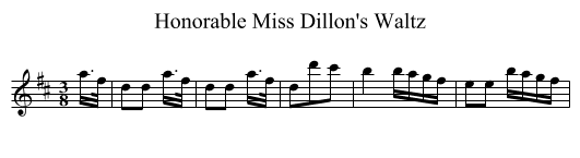 Honorable Miss Dillon's Waltz - staff notation