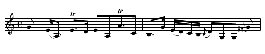 Honorable Mrs. Fraser of Lovat, The - staff notation