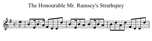 Honourable Mr. Ramsey's Strathspey, The - staff notation