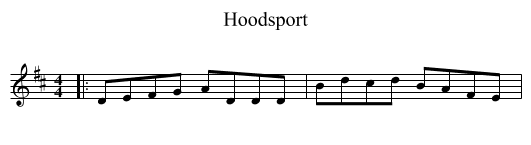 Hoodsport - staff notation